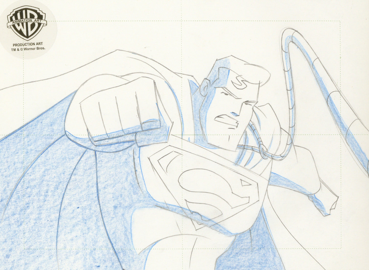 Superman the Animated Series Original Production Drawing: Superman