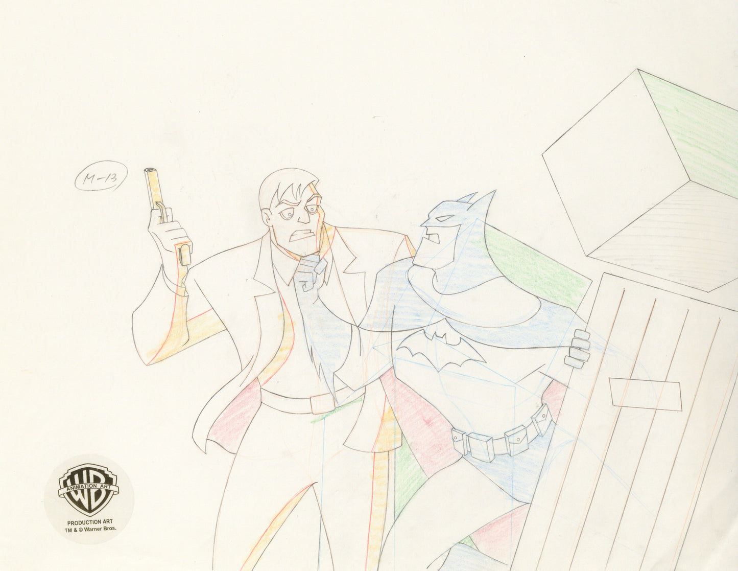 The New Batman Adventures Original Production Drawing: Batman