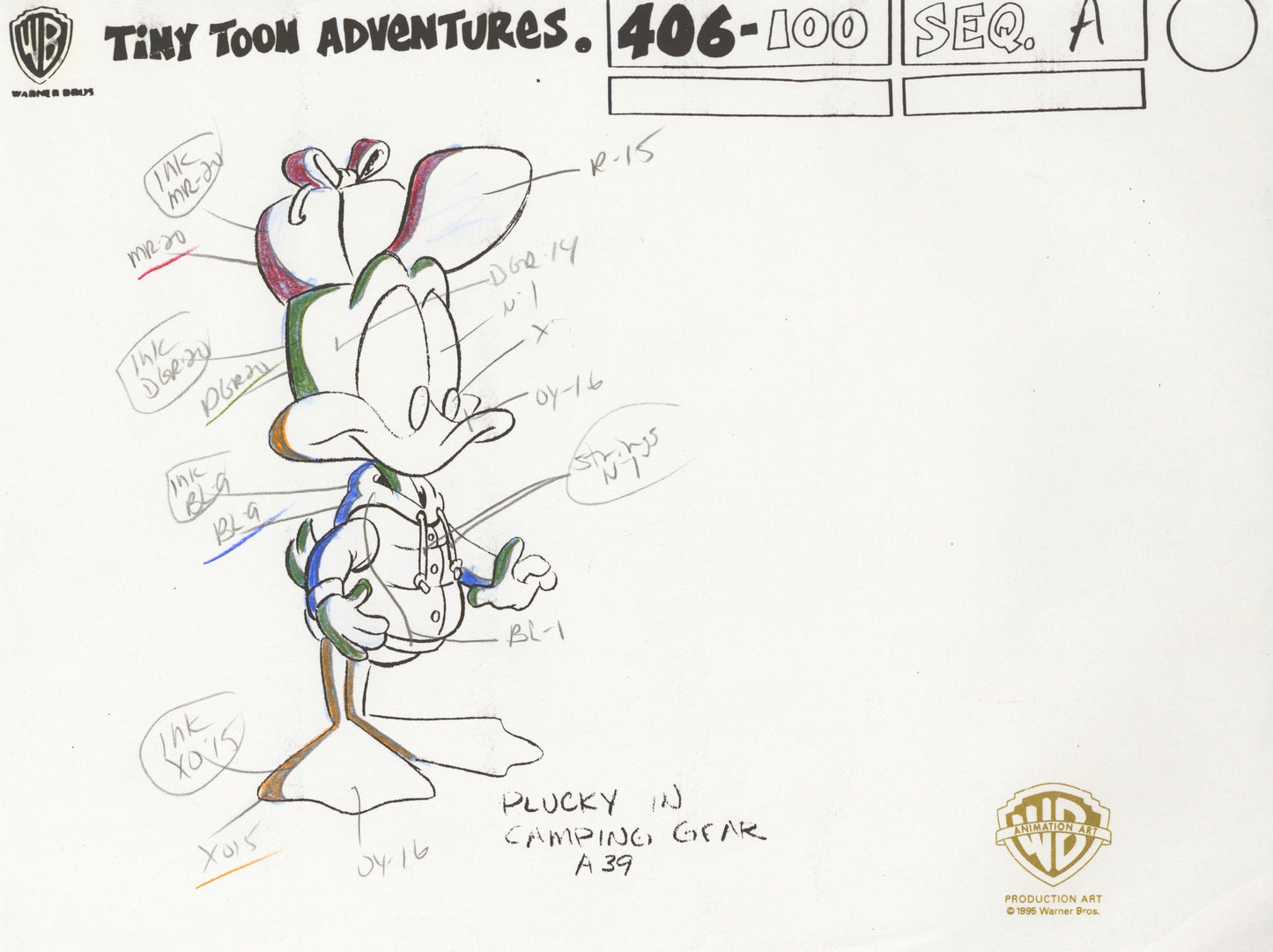 Tiny Toons Color Call Out Set: Plucky Duck