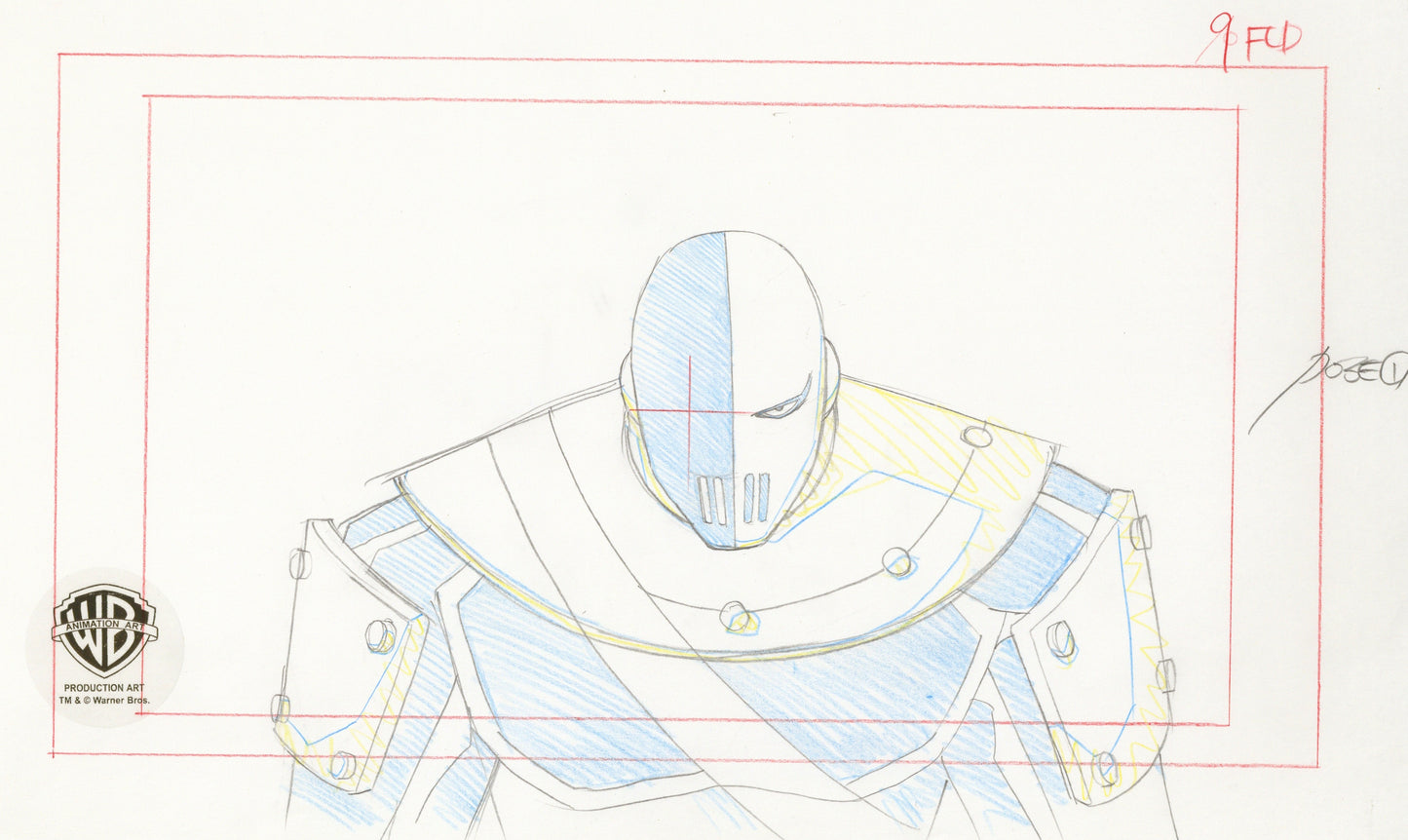 Teen Titans Original Production Drawing: Slade