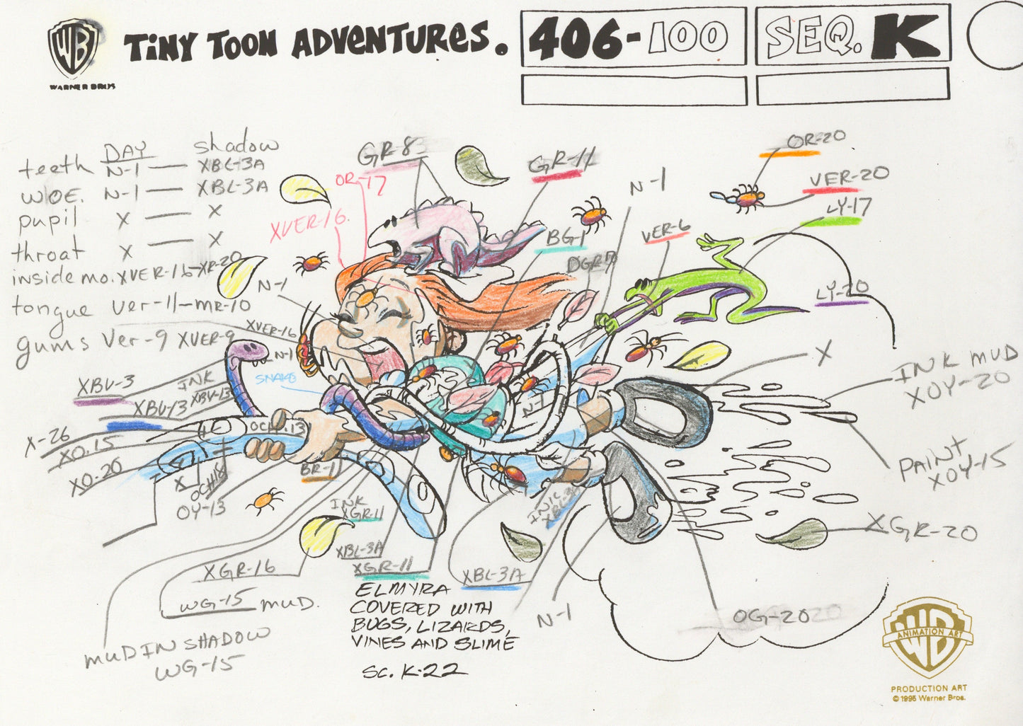 Tiny Toons Color Call Out Set: Elmyra