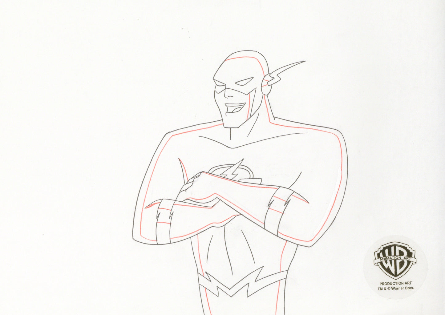 Justice League Original Production Drawing: Flash