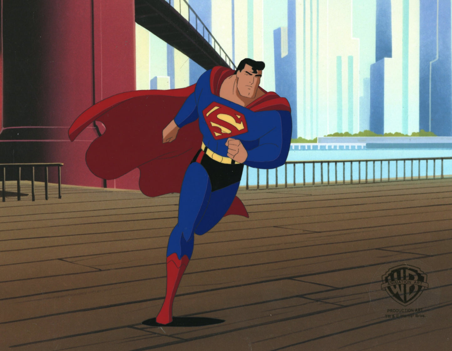 Superman The Animated Series Original Production Cel: Superman