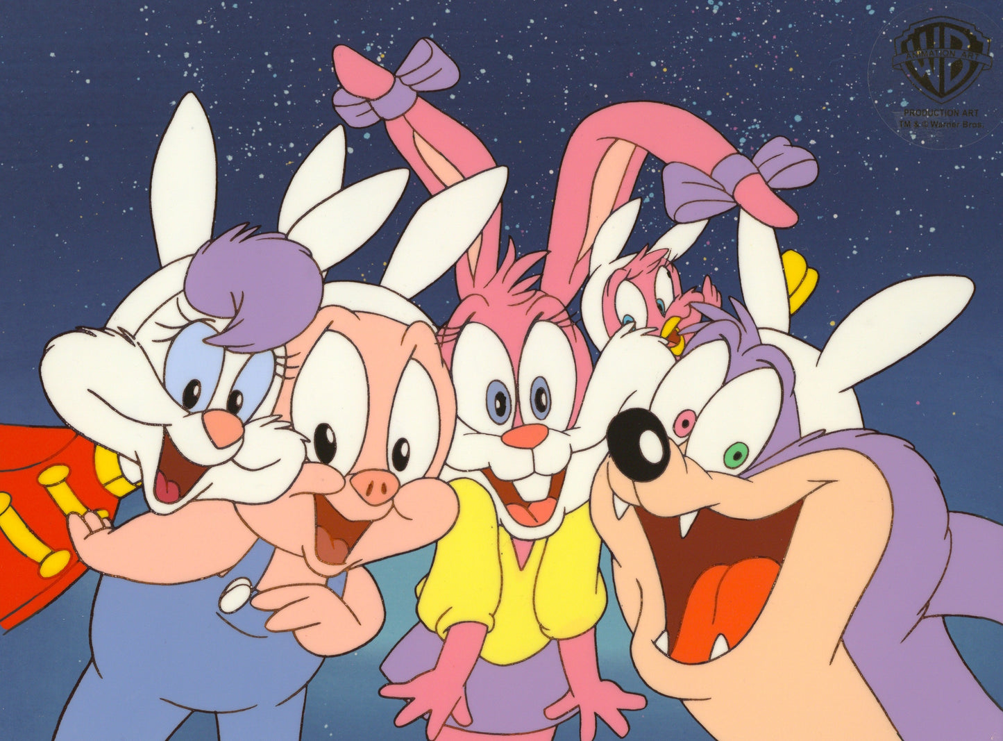 Tiny Toons Original Production Cel: Fifi, , Hamton, Babs, Sweetie, and Dizzy