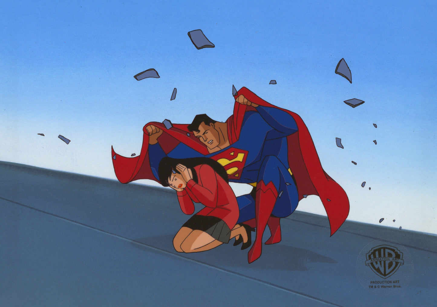 Superman the Animated Series Original Production Cel: Superman and Lois Lane