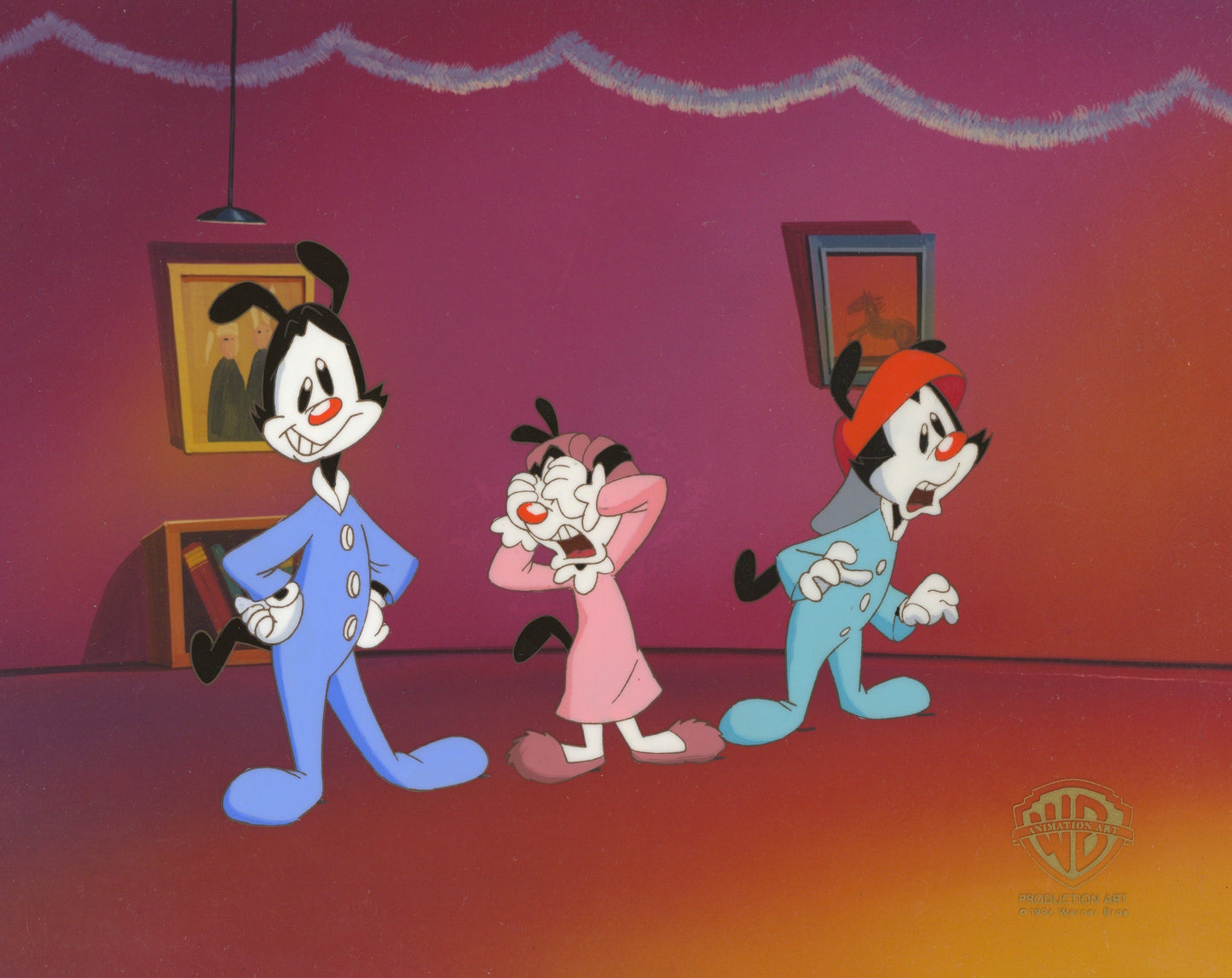 Animaniacs Original Production Cel: Yakko, Wakko and Dot