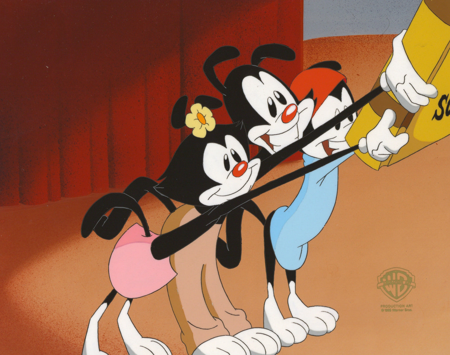 Animaniacs Original Production Cel: Yakko, Wakko and Dot