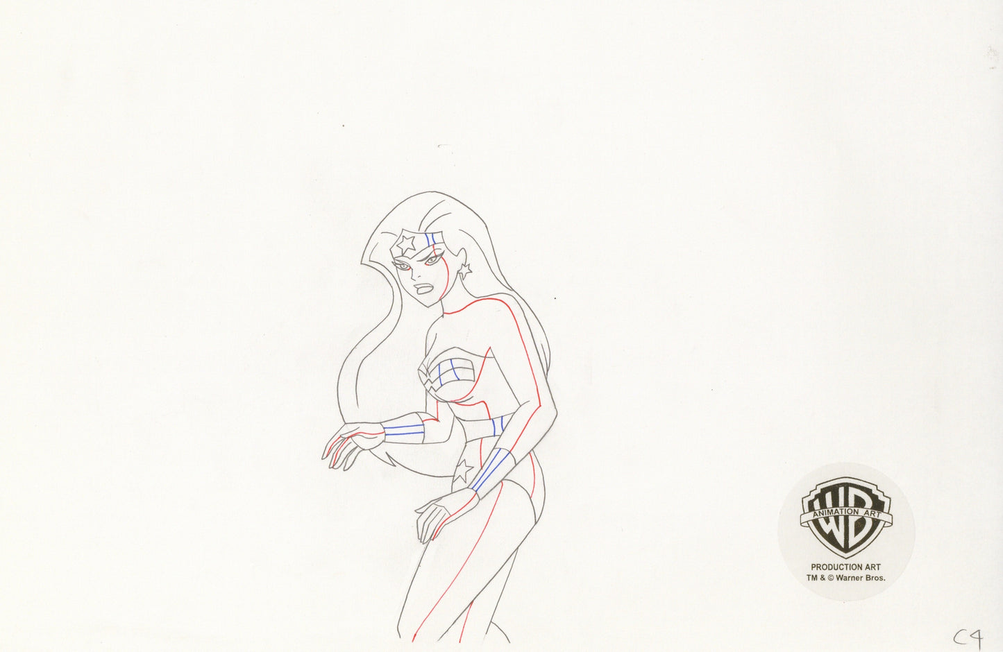 Justice League Original Production Drawing: Wonder Woman
