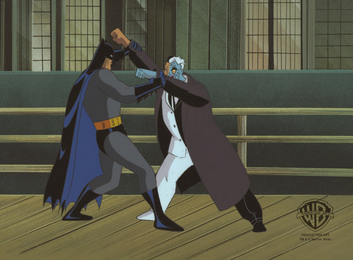 Batman The Animated Series Original Production Cel: Batman and Two-Face