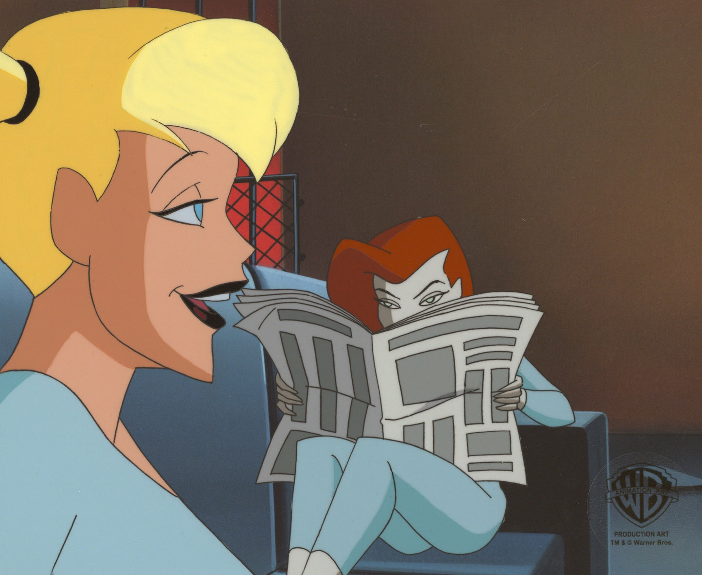 The New Batman Adventures Original Production Cel: Poison Ivy and Harley