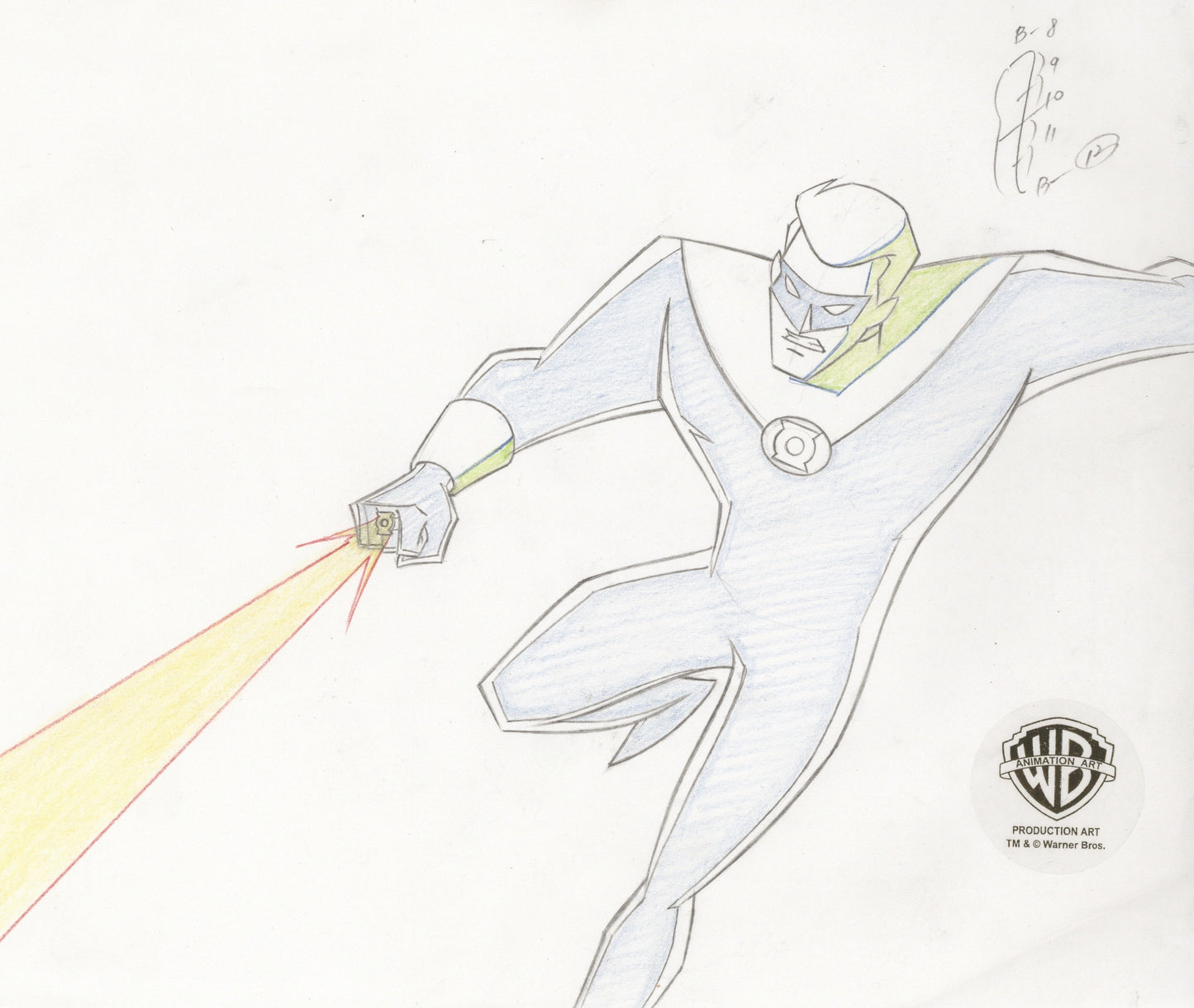 Superman The Animated Series Original Production Drawing: Green Lantern