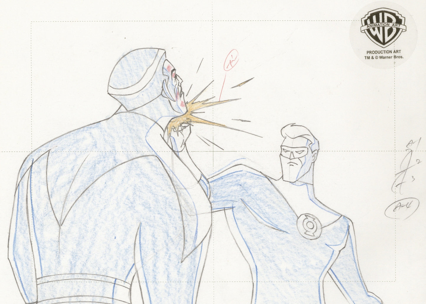 Superman The Animated Series Original Production Drawing: Green Lantern