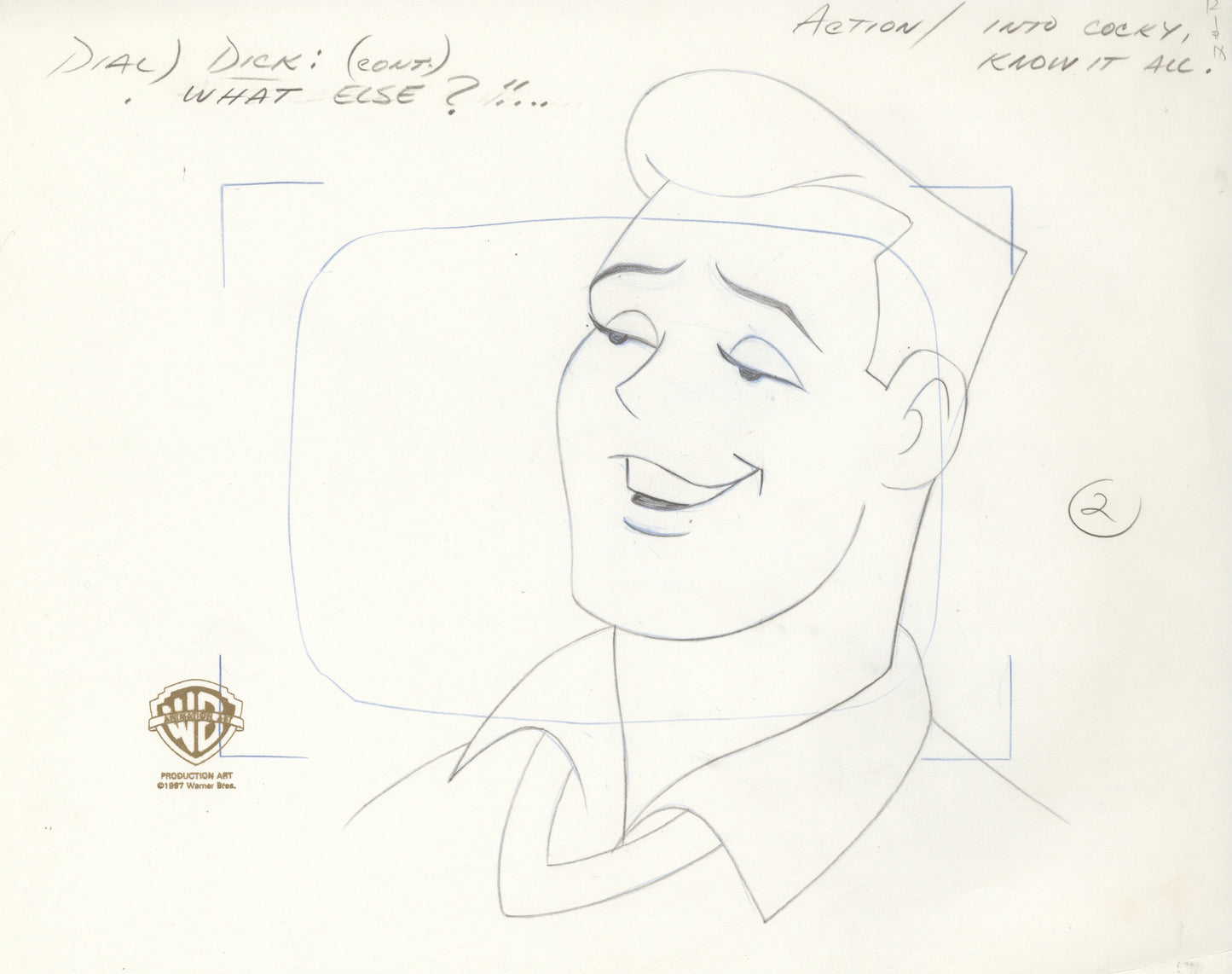 Batman The Animated Series Original Production Drawing: Dick Grayson