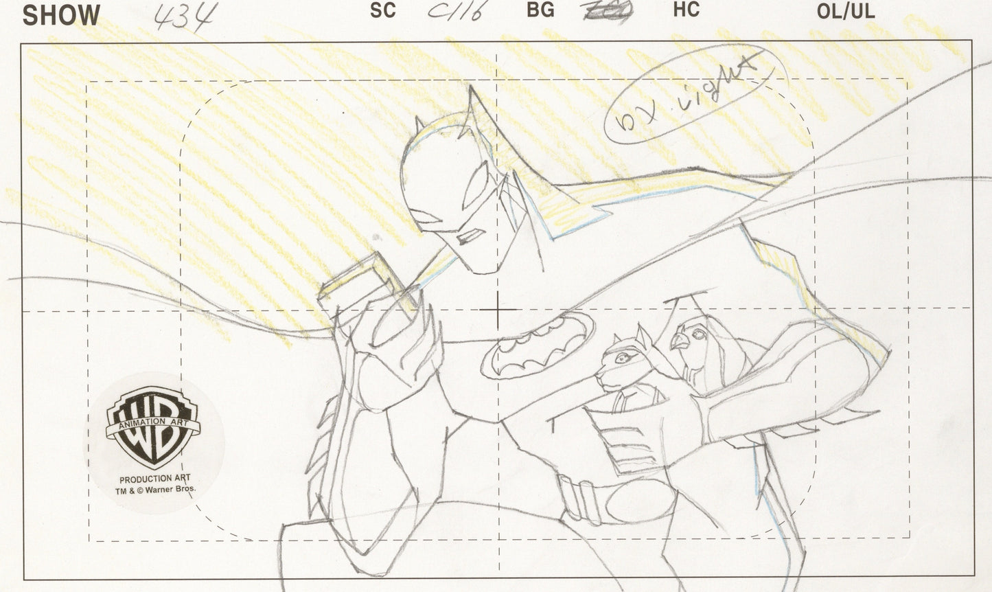 The Batman Original Production Drawing: Batman