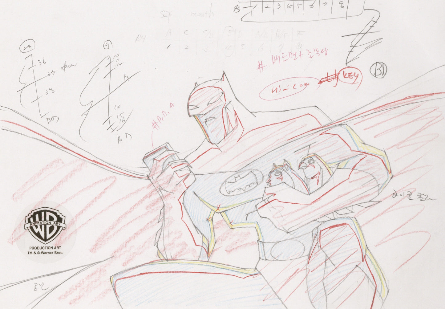 The Batman Original Production Drawing: Batman