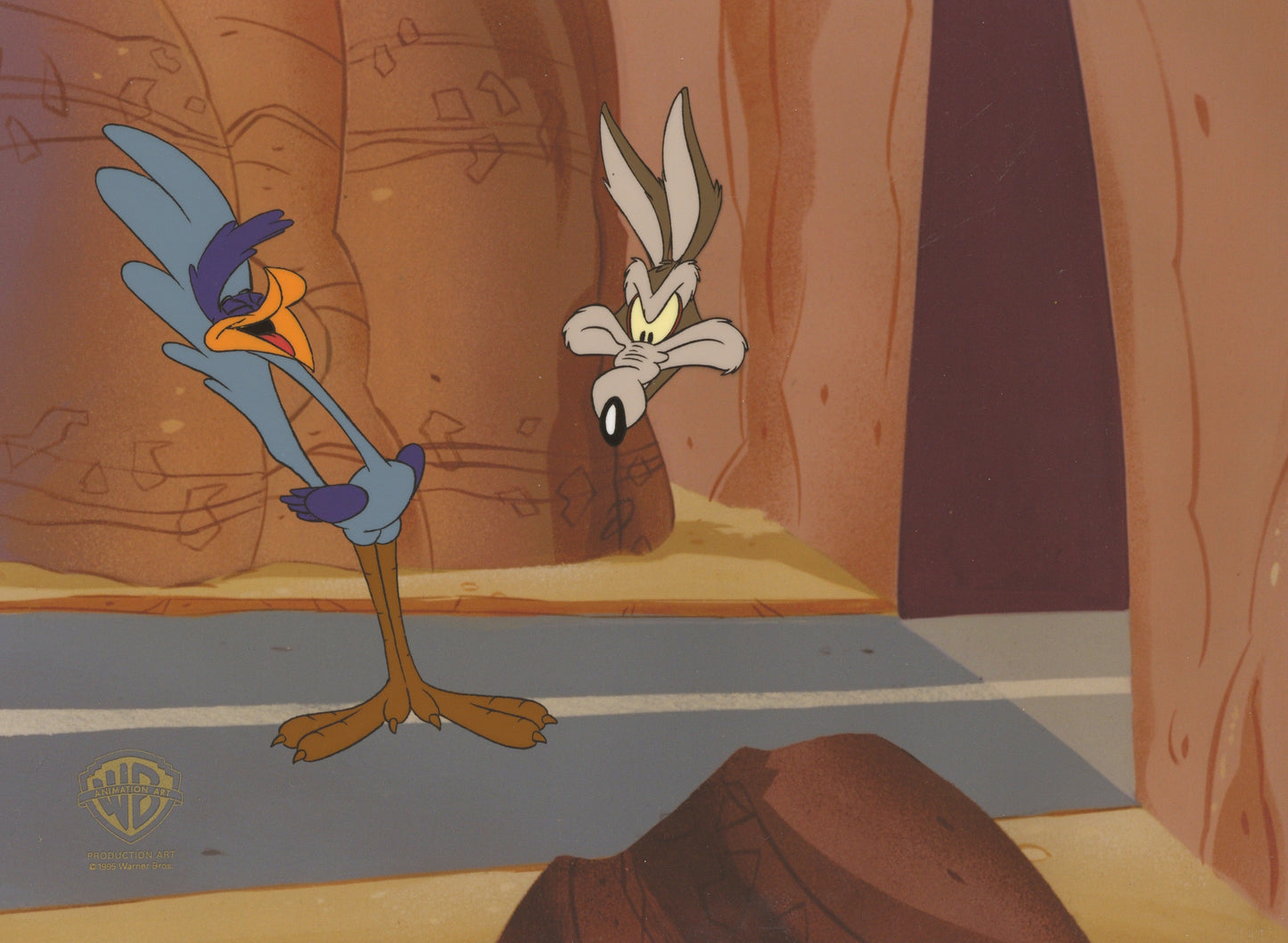 Looney Tunes Original Production Cel: Wile E. Coyote and Road Runner