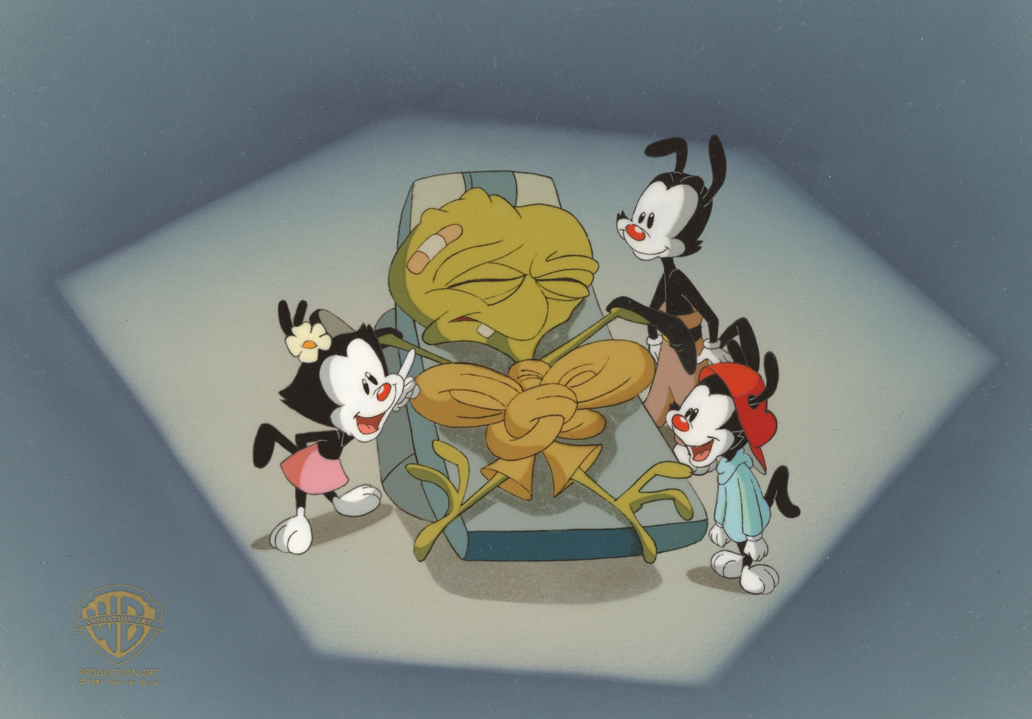 Animaniacs Original Production Cel: Yakko, Wakko and Dot