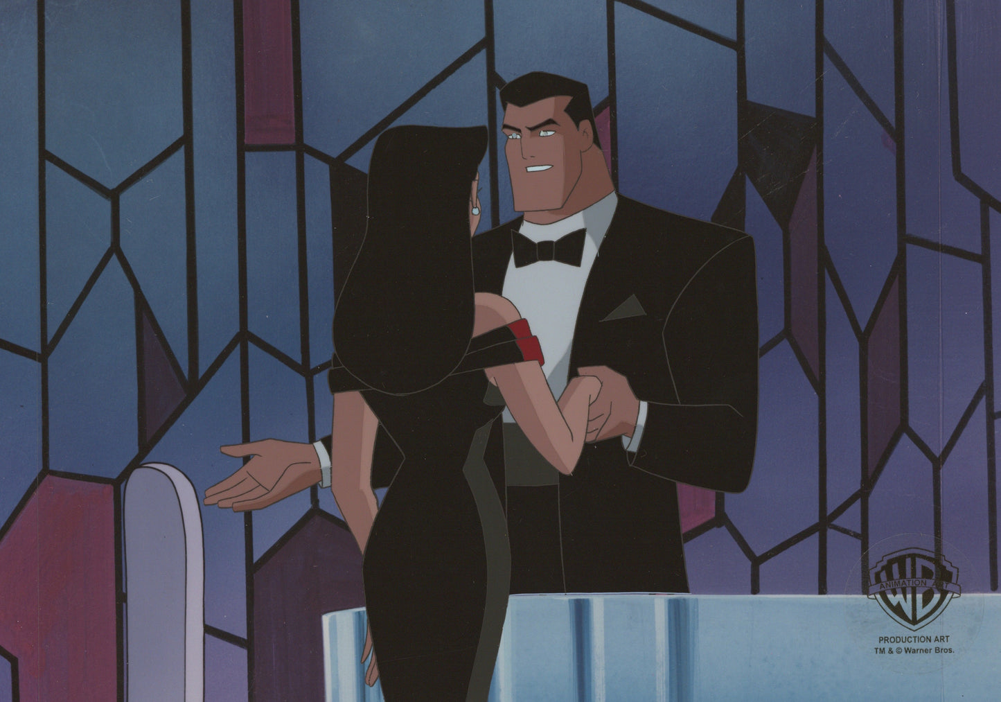 Superman the Animated Series Original Production Cel: Bruce Wayne and Lois Lane