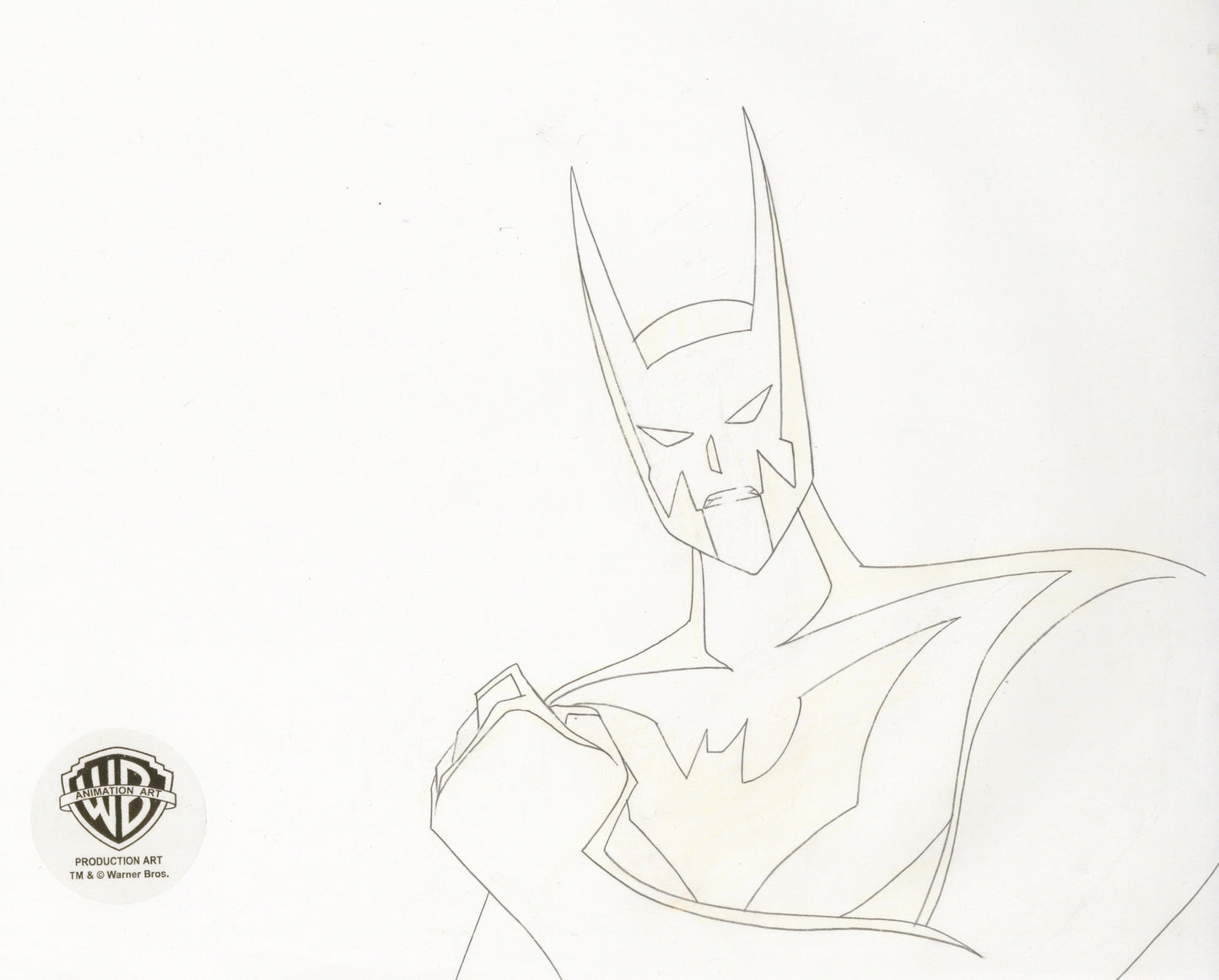 Batman Beyond Original Production Cel with Matching Drawing: Batman
