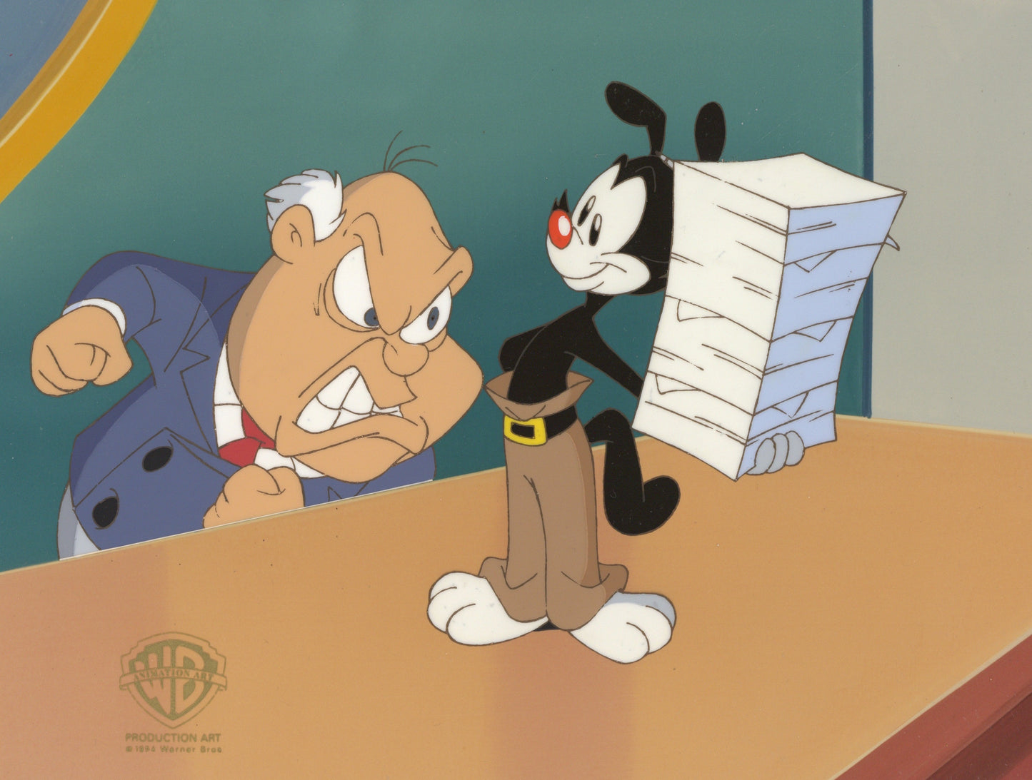 Animaniacs Original Production Cel: Yakko and Thaddeus Plotz