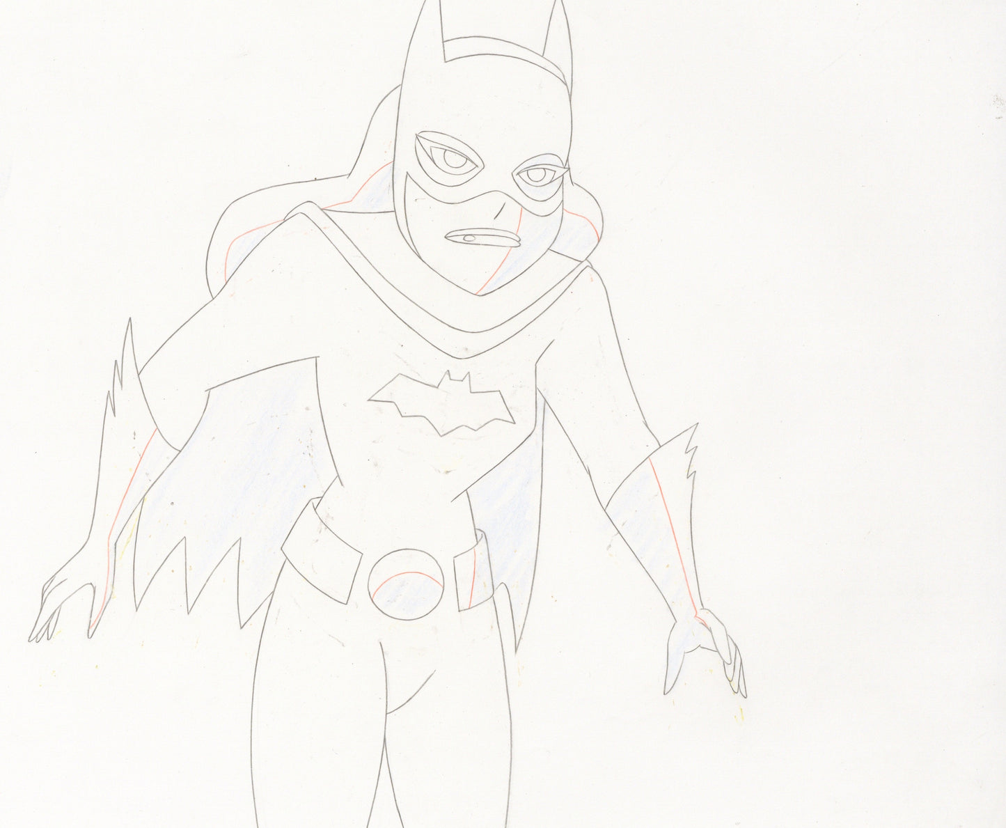 The New Batman Adventures Original Production Drawing: Batgirl