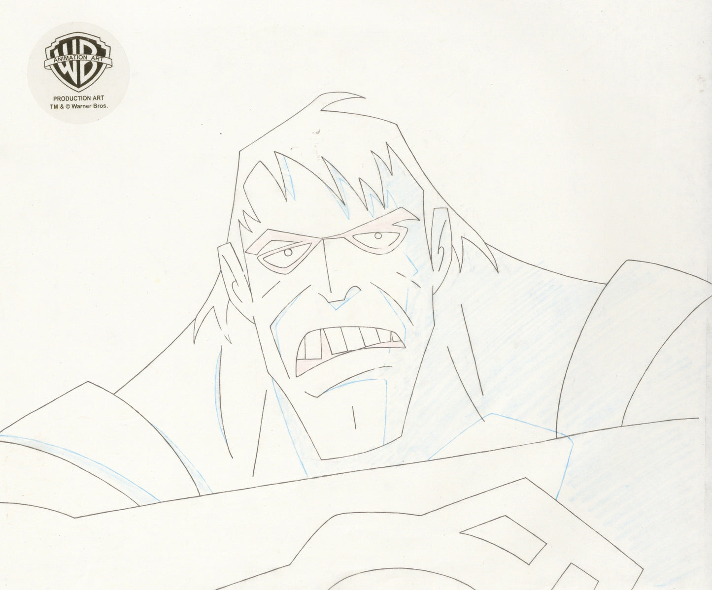 Superman The Animated Series Original Production Cel With Matching Drawing: Bizarro