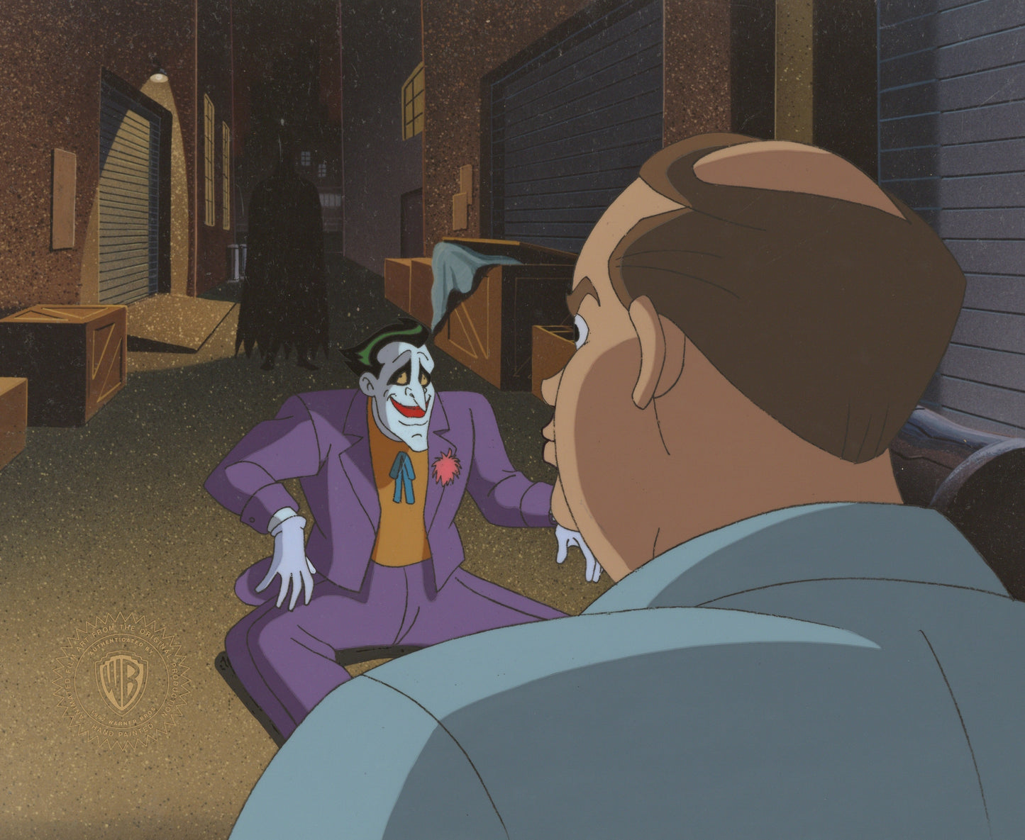 Batman The Animated Series Original Production Cel: Joker and Batman