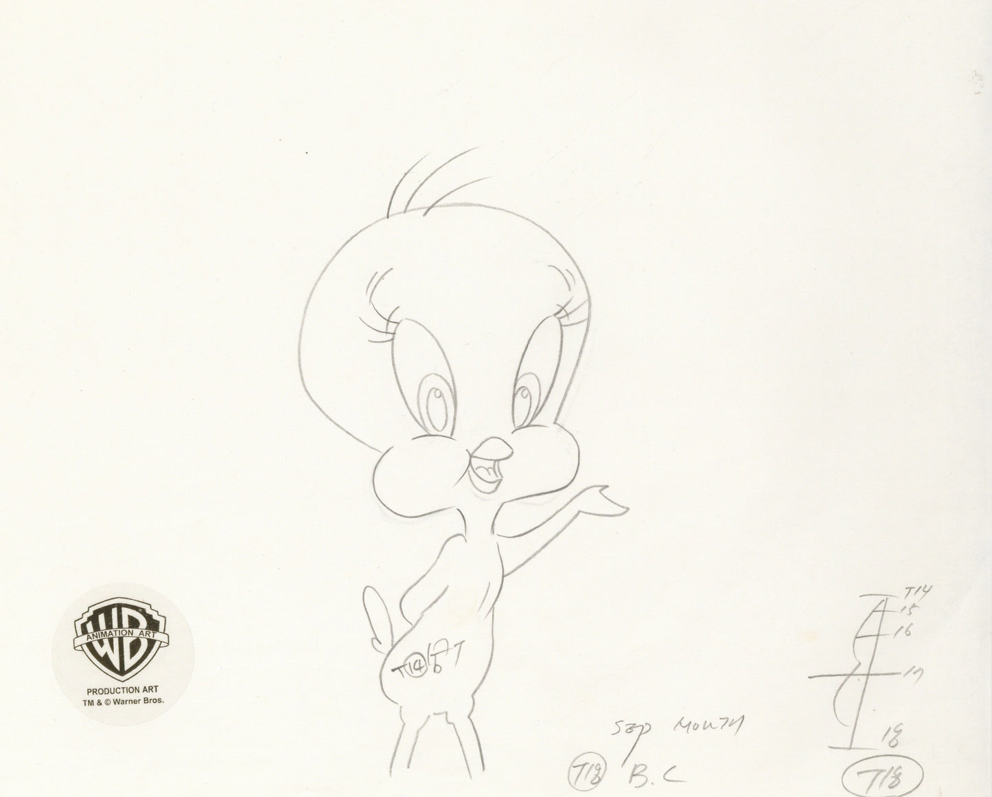 Looney Tunes Original Production Drawing: Tweety
