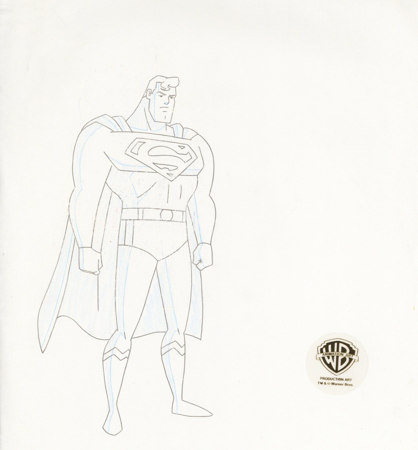 Superman The Animated Series Original Production Drawing: Superman