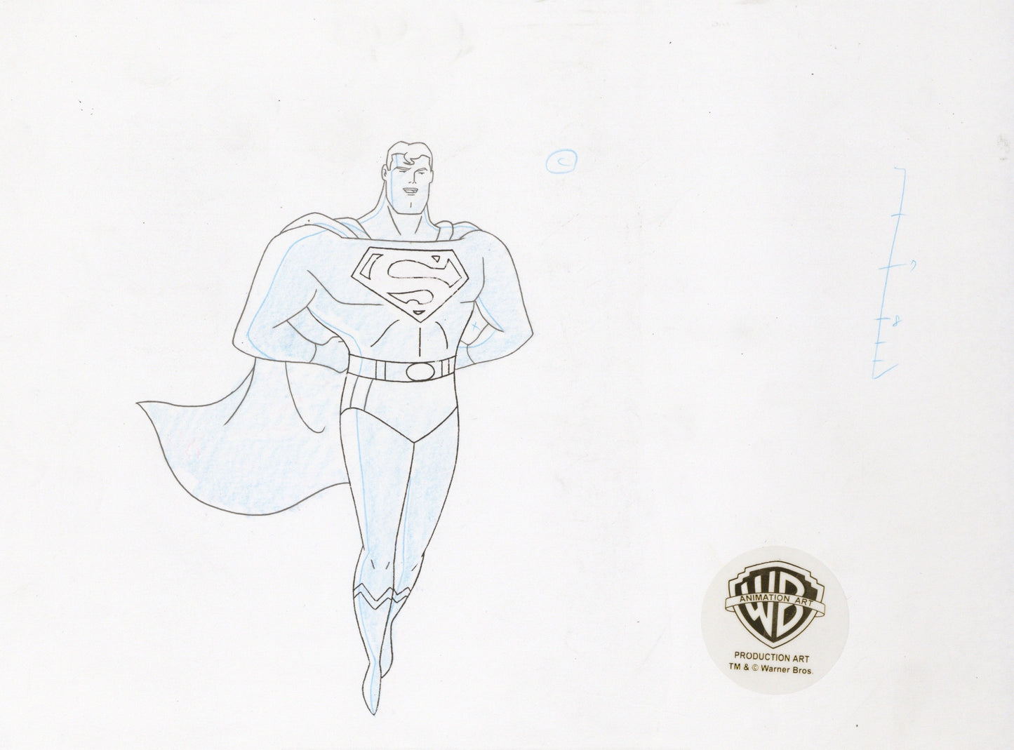 Superman The Animated Series Original Production Drawing: Superman