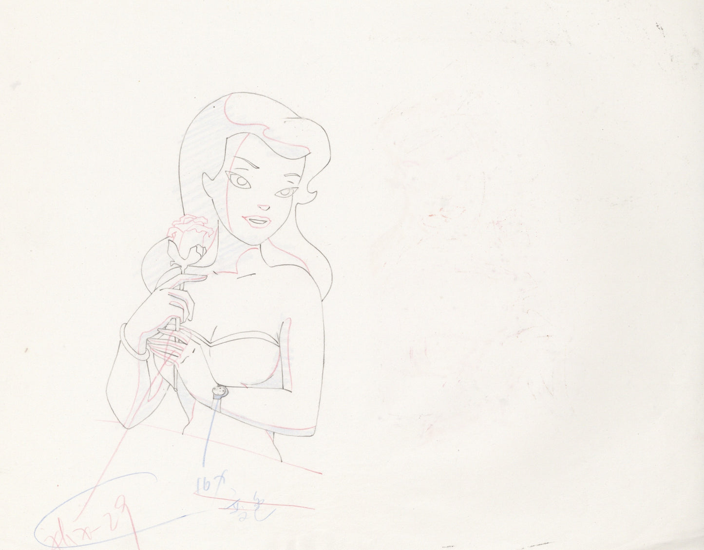 Batman The Animated Series Original Production Drawing: Pamela Isley