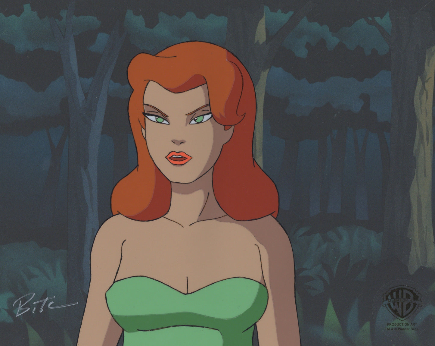 Batman The Animated Series Original Production Cel Signed by Bruce Timm: Poison Ivy