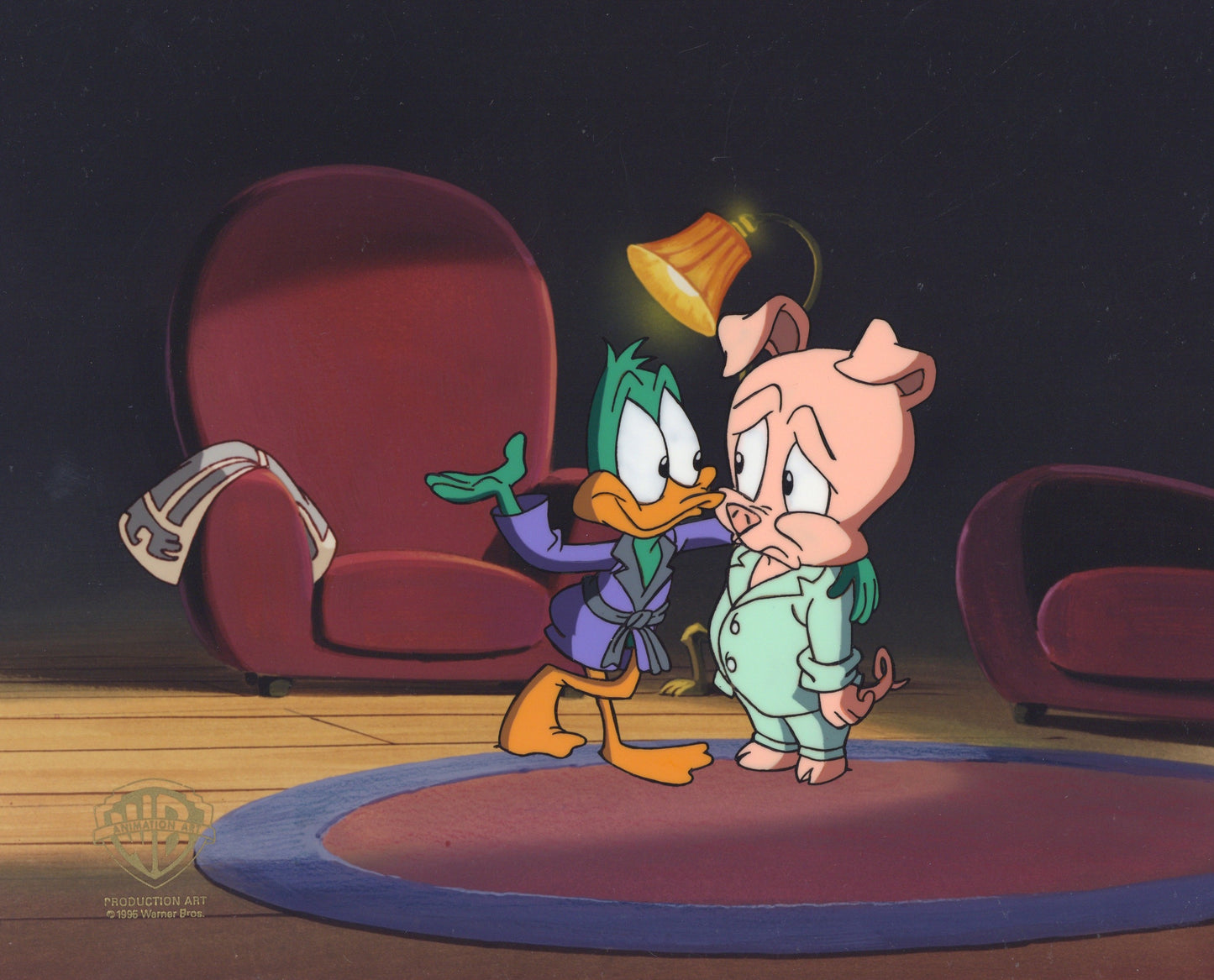 Tiny Toons Original Production Cel: Plucky and Hamton J. Pig