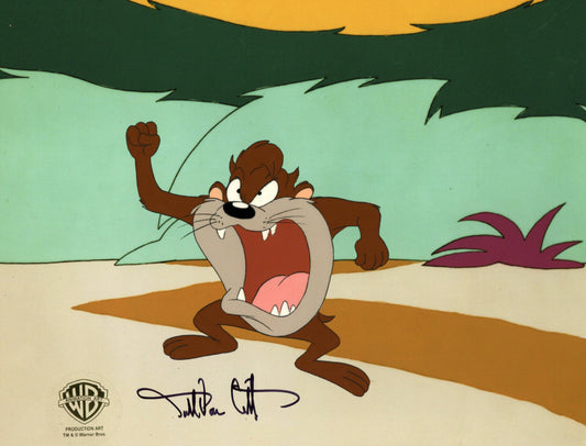 Looney Tunes Original Production Cel Signed By Darrell Van Citters: Tasmanian Devil