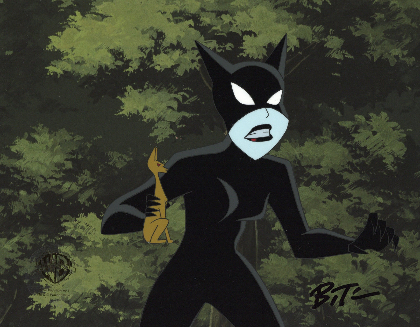 The New Batman Adventures Original Production Cel signed by Bruce Timm: Catwoman