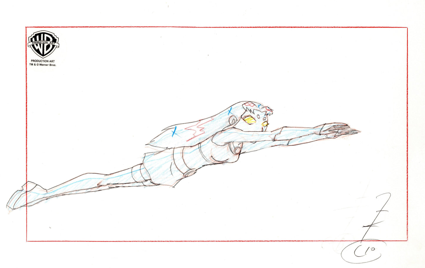 Teen Titans Original Production Drawing: Starfire