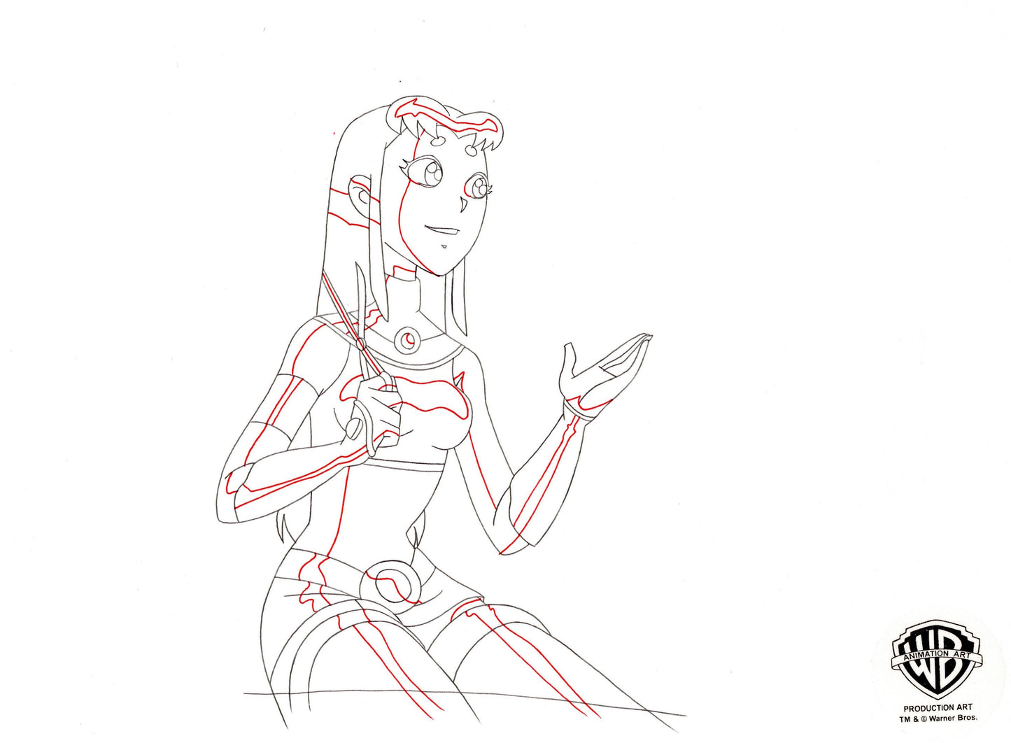 Teen Titans Original Production Drawing: Starfire