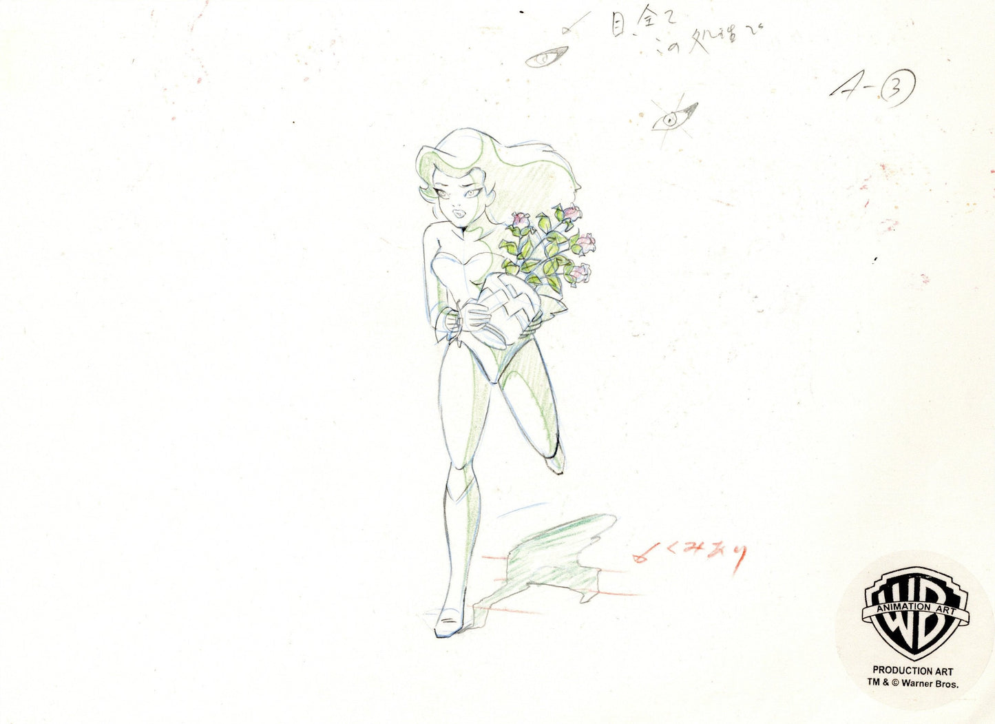 Batman The Animated Series Original Production Drawing: Poison Ivy