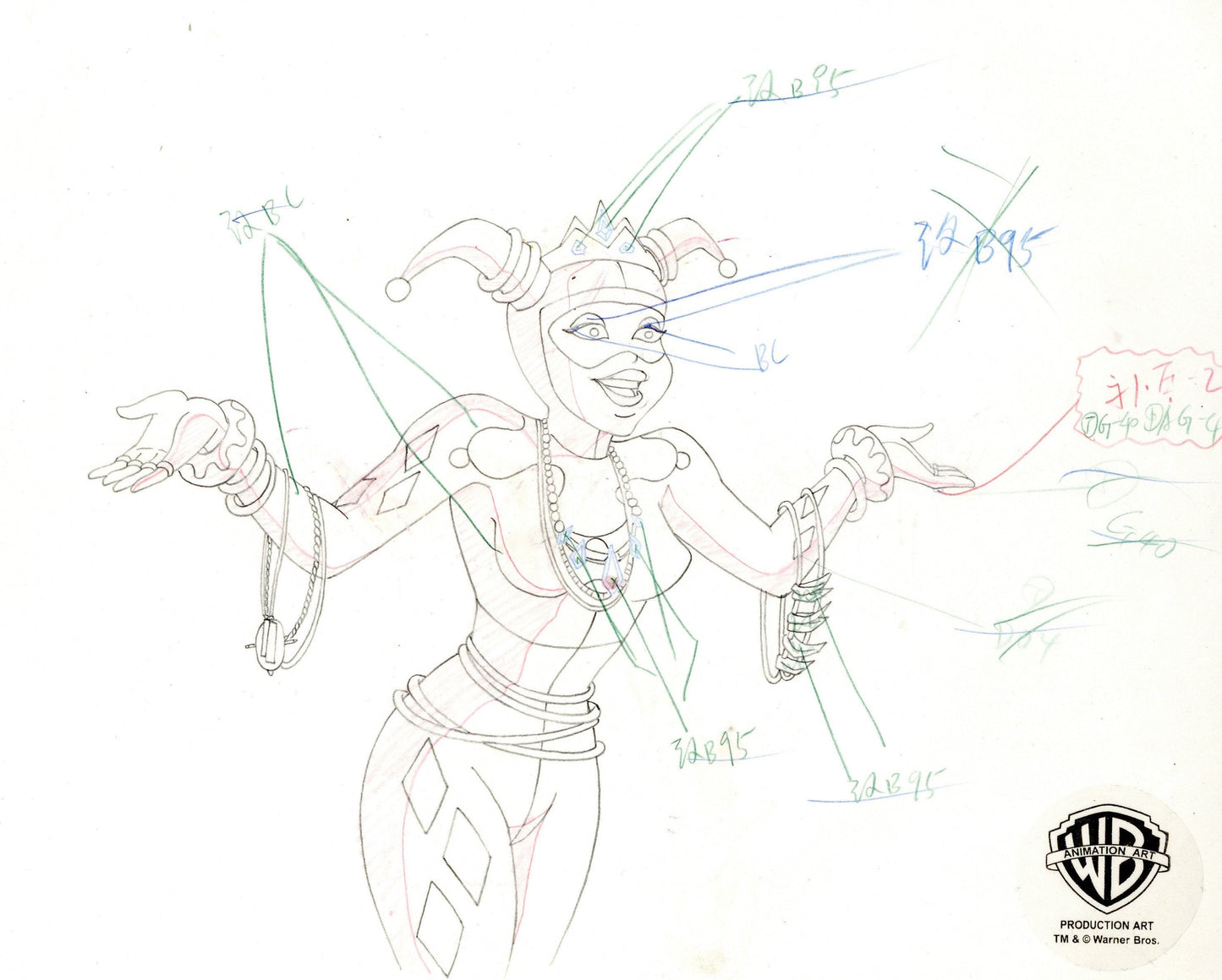 Batman The Animated Series Original Production Drawing: Harley Quinn