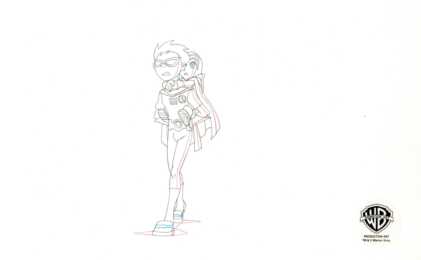 Teen Titans Original Production Drawing: Robin and Raven