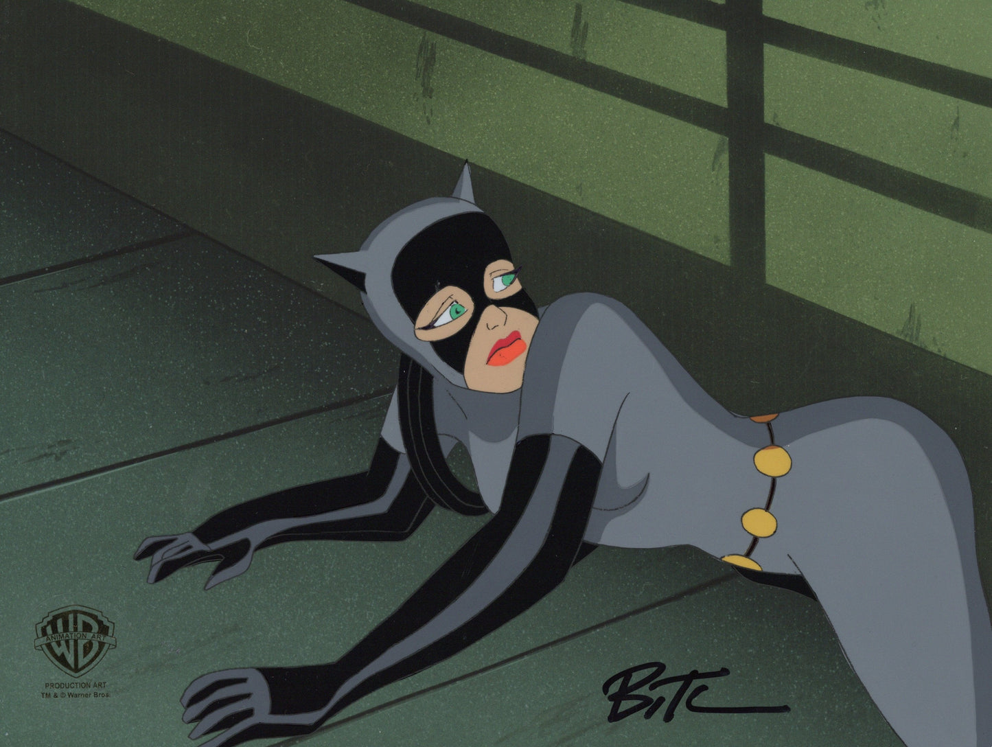 Batman The Animated Series Original Production Cel signed by Bruce Timm: Catwoman