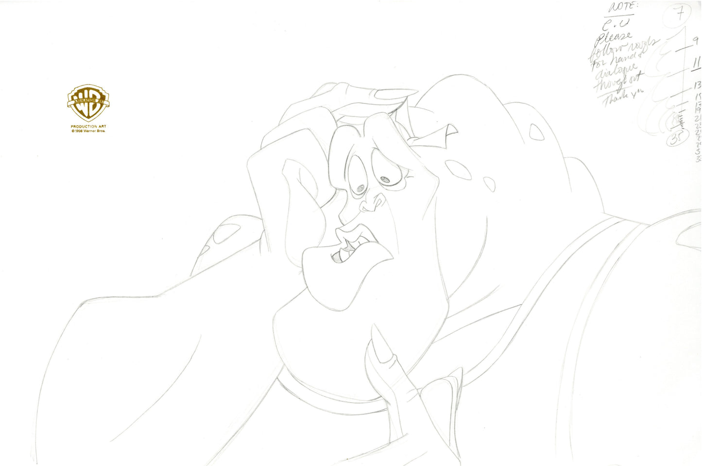 Space Jam Original Production Drawing: Monstar Bang