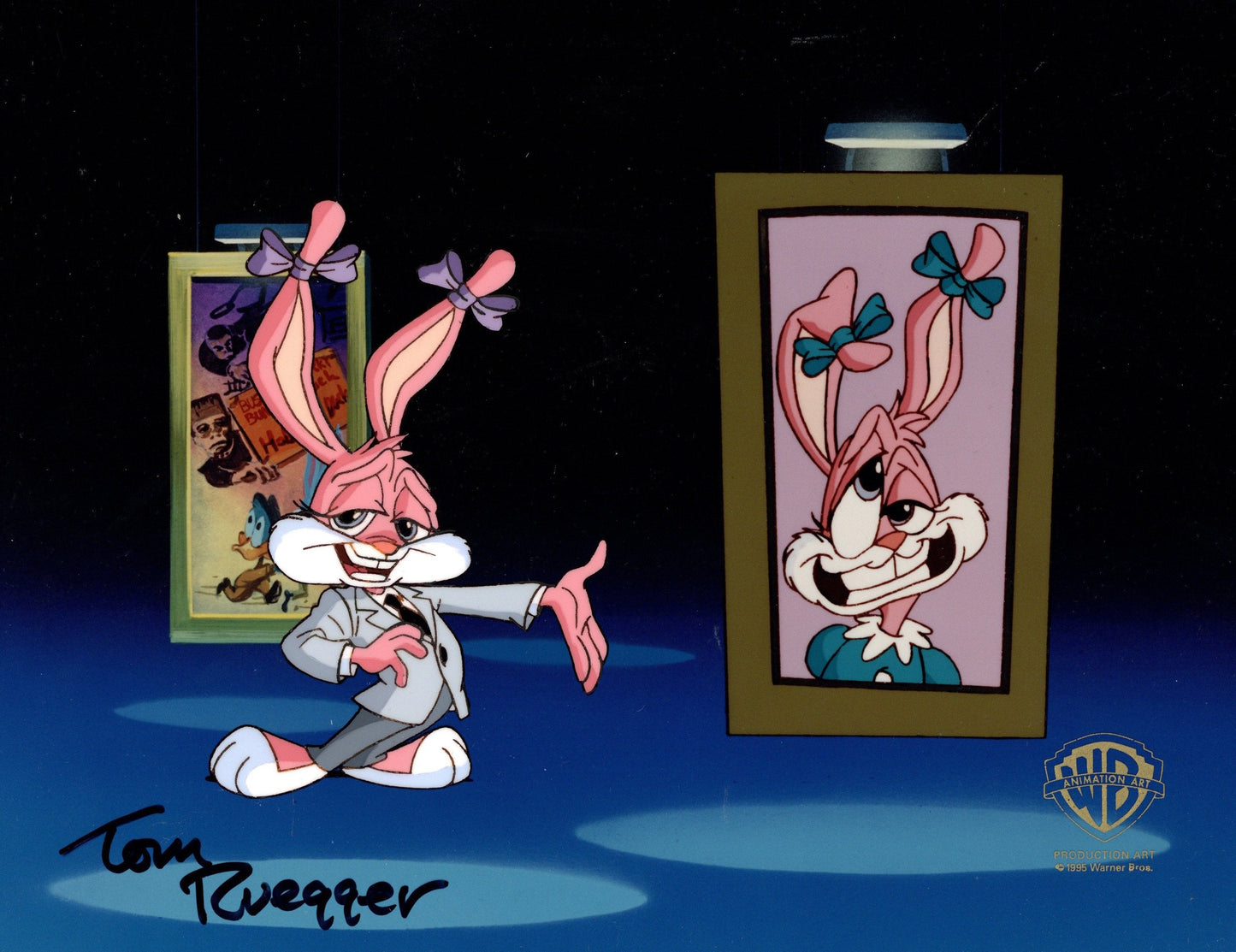Tiny Toon Adventures Original Production Cel Signed by Tom Ruegger: Babs Bunny
