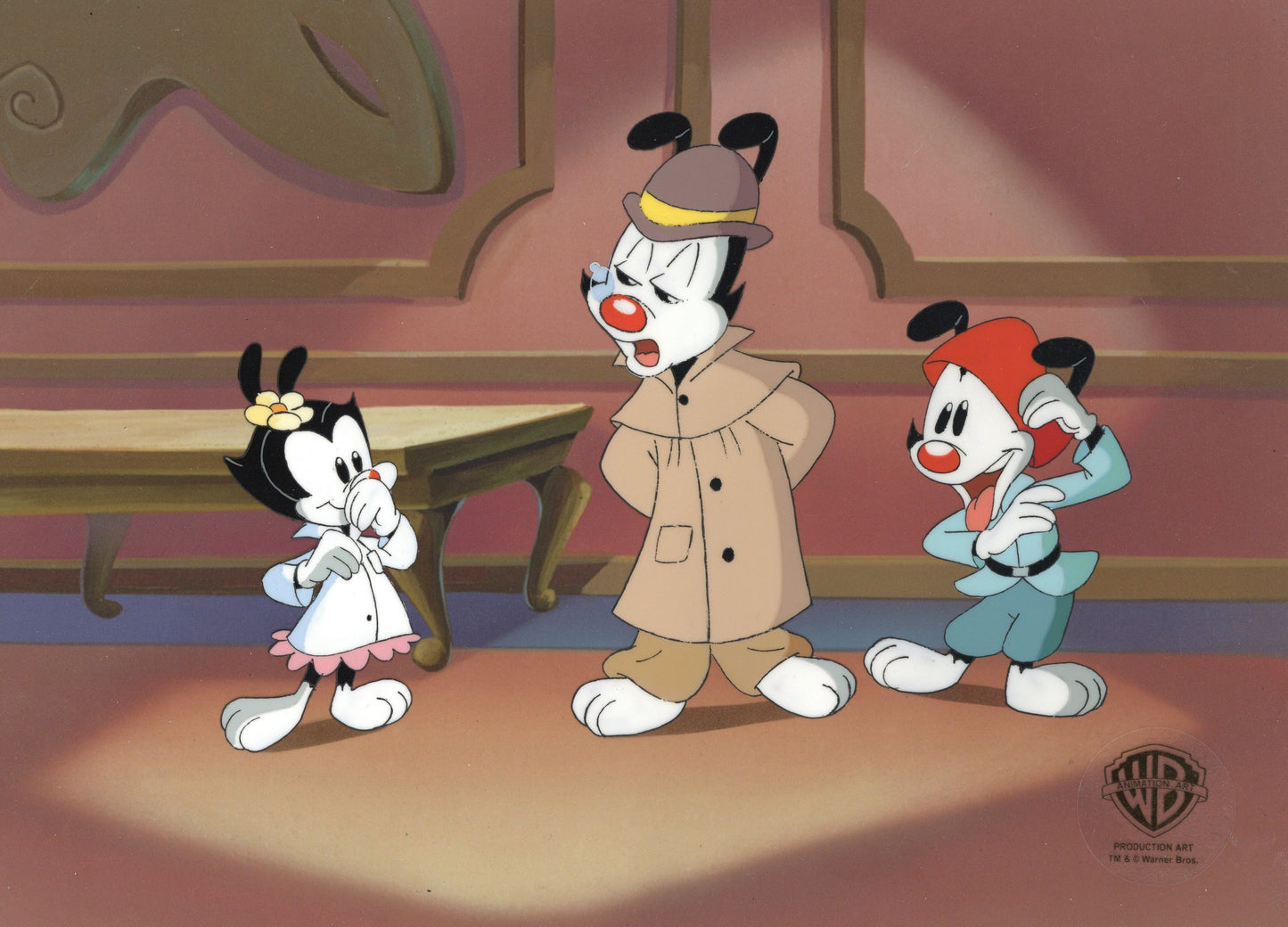 Animaniacs Original Production Cel: Yakko, Wakko, and Dot