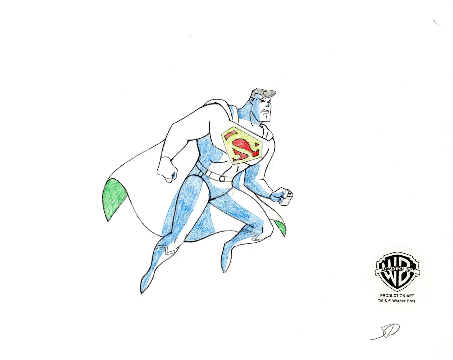 Superman the Animated Series Original Production Drawing: Superman