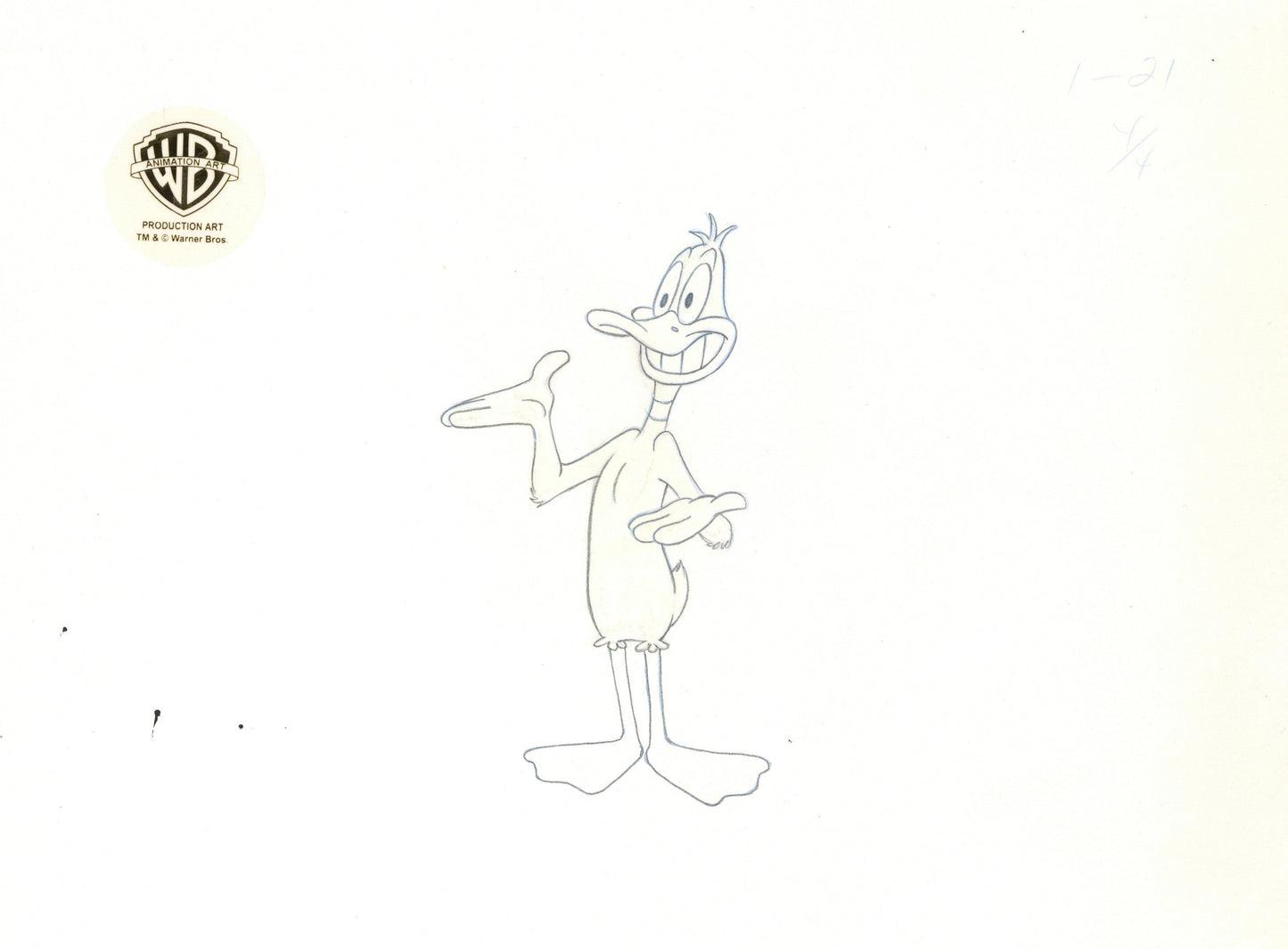Looney Tunes Original Production Cel with Matching Drawing: Daffy Duck