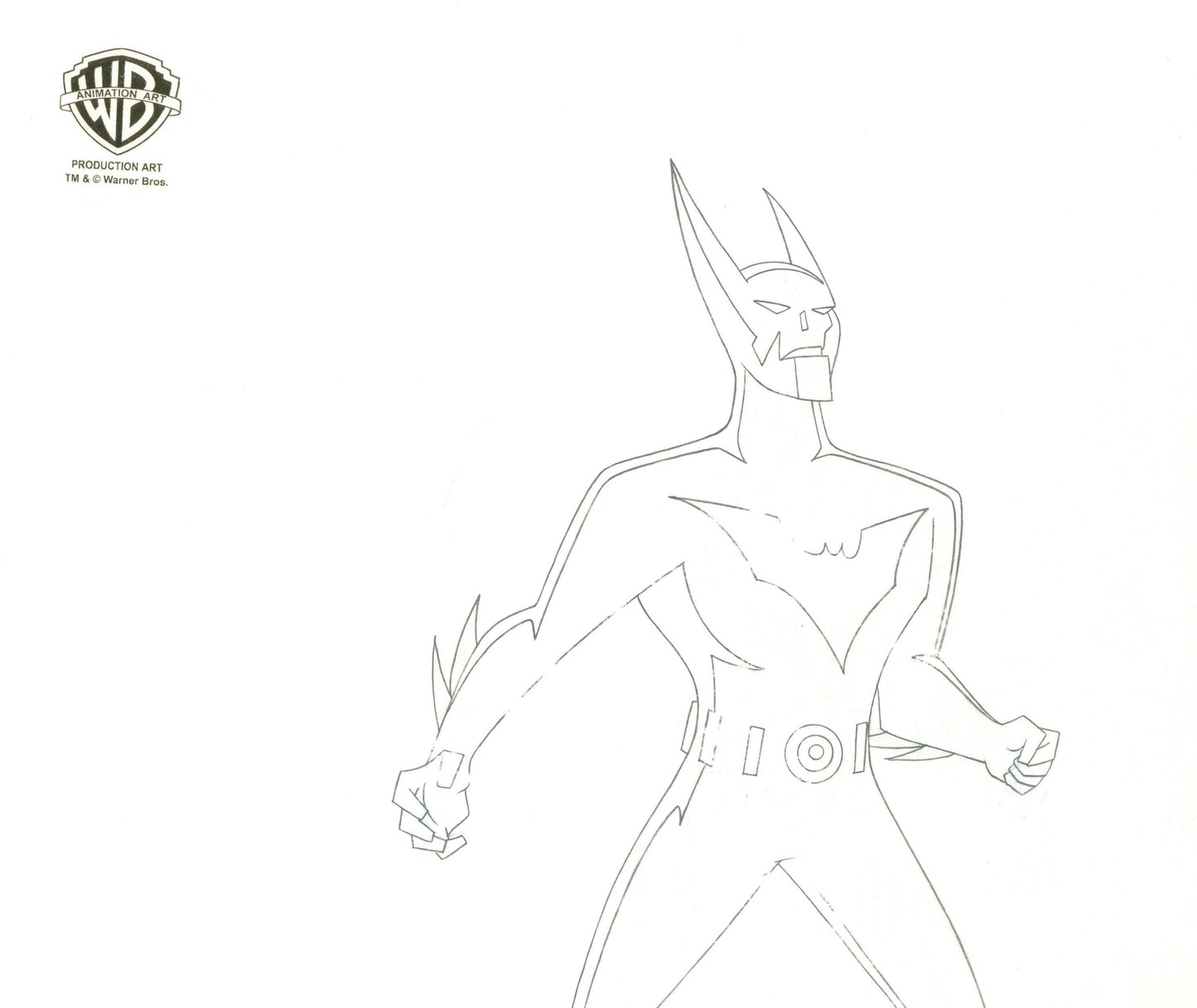 Batman Beyond Original Production Cel with Matching Drawing: Batman