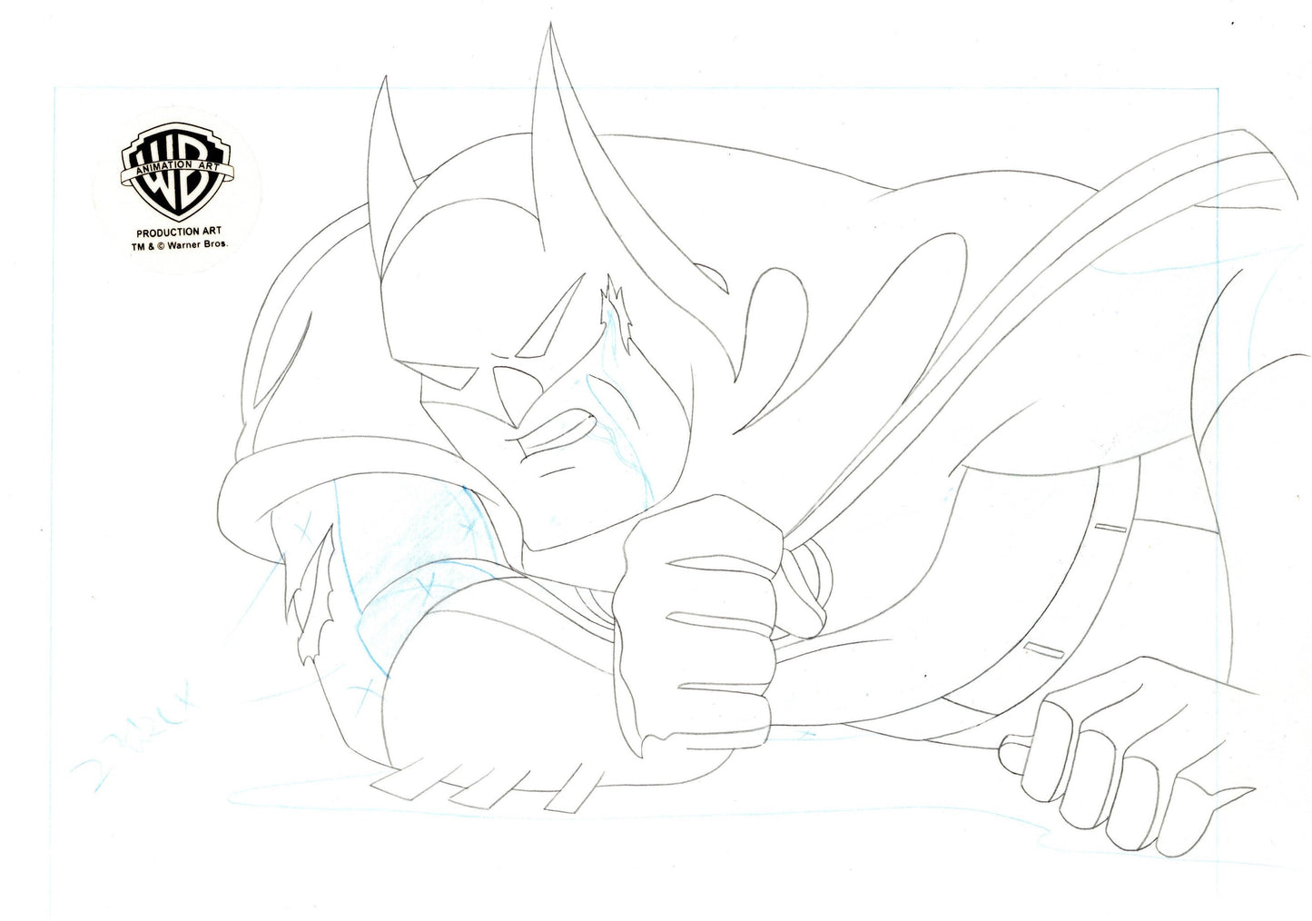Batman Mask of the Phantasm Original Production Drawing: Batman