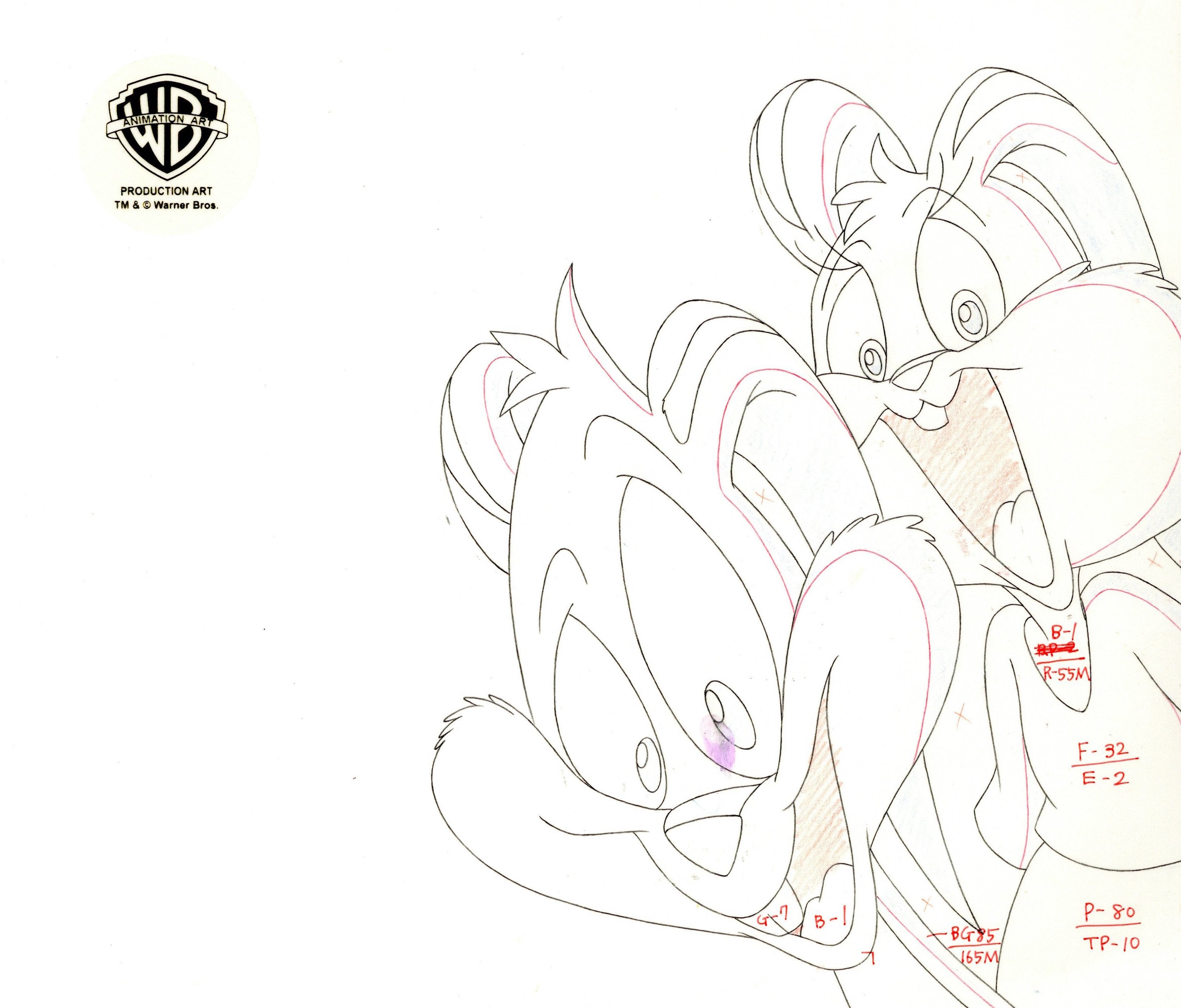 Tiny Toons Original Production Drawing: Buster and Babs Bunny – Clampett  Studio