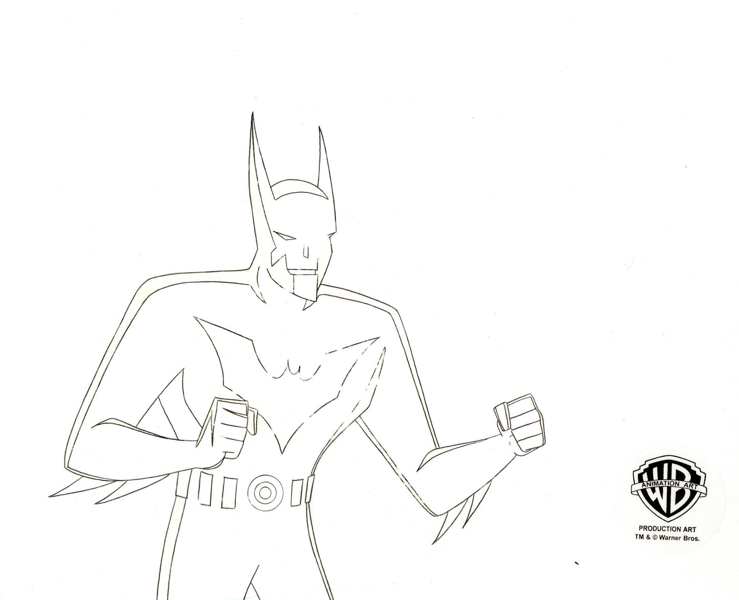 Batman Beyond Original Production Cel with Matching Drawing: Batman